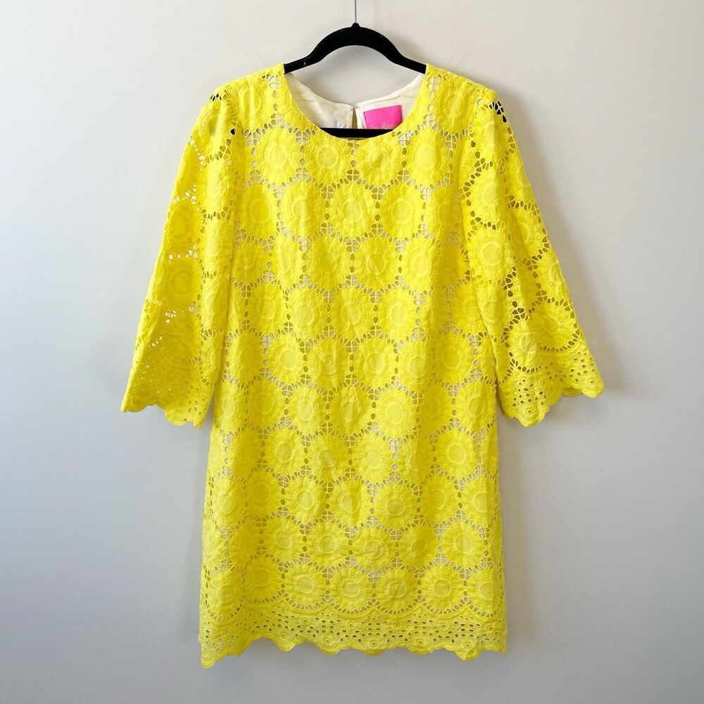 Lilly Pulitzer Mariella Yellow Eyelet Dress - Picture 8 of 15